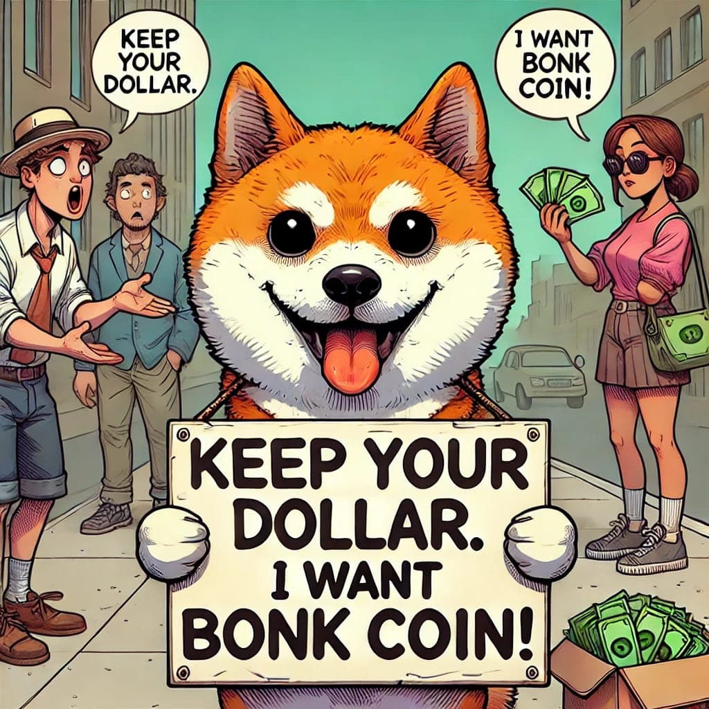 Keep Your Dollar. 
I want Bonk Coin

#LetsBONK
$BONK
#Bonk
@bonk_inu https://t.co/e0dcg5k0AB