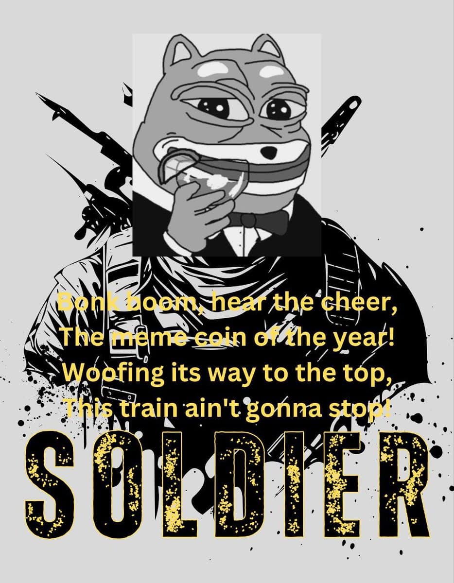 $BONK  #poem
Bonk boom, hear the cheer,
The meme coin of the year!
Woofing its way to the top,
This train ain't gonna stop! https://t.co/zYTk3xWQ4M